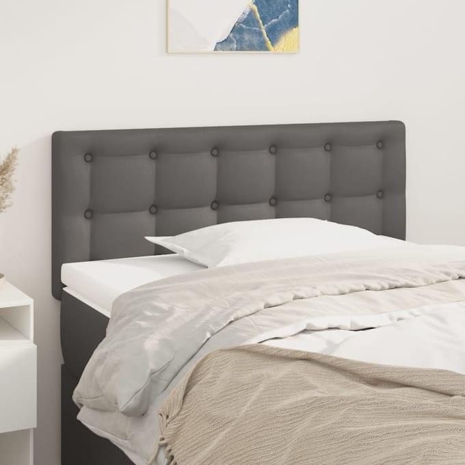 vidaXL - Hoofdbord - 80x5x78/88 - cm - kunstleer - grijs
