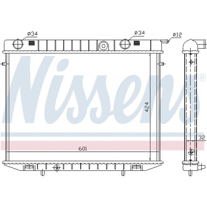 Radiator, motorkoeling NISSENS 63244