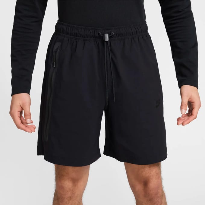 Nike Tech Korte Broeken Heren - Zwart - Maat M - Poly Woven