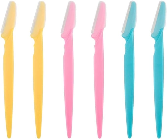 Wenkbrauw Scheerapparaat Gezichtshaar Trimmer en Exfoliator - 6 Stuks
