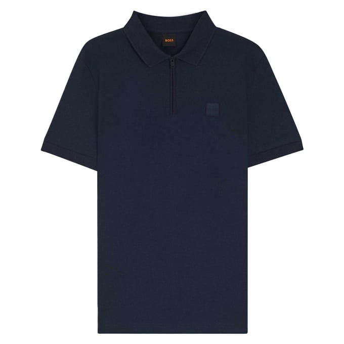 Boss Heren Regular Poloshirt met Korte Mouwen (Blauw)