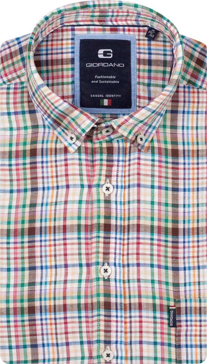 Giordano - Brando – Heren – Geruit - Overhemd – Muticolor – 617307-30