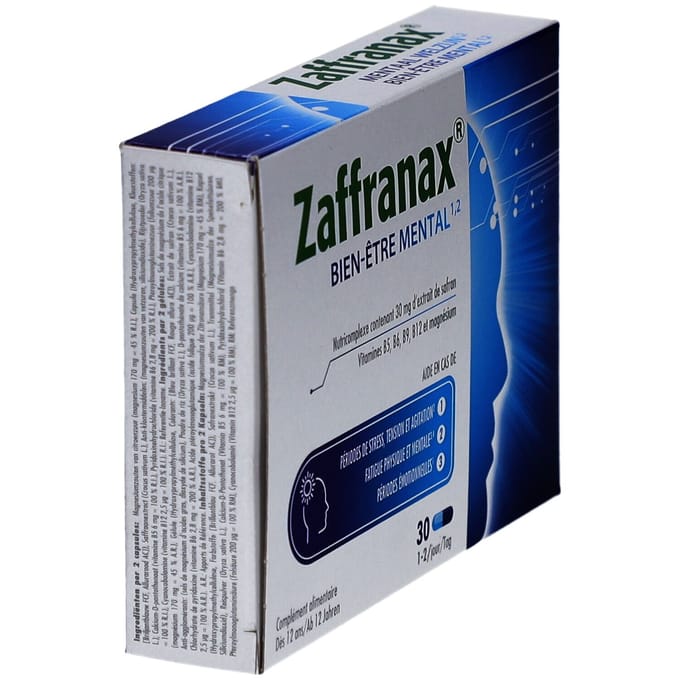 Zaffranax® Mentaal Welzijn 30 Harde capsules