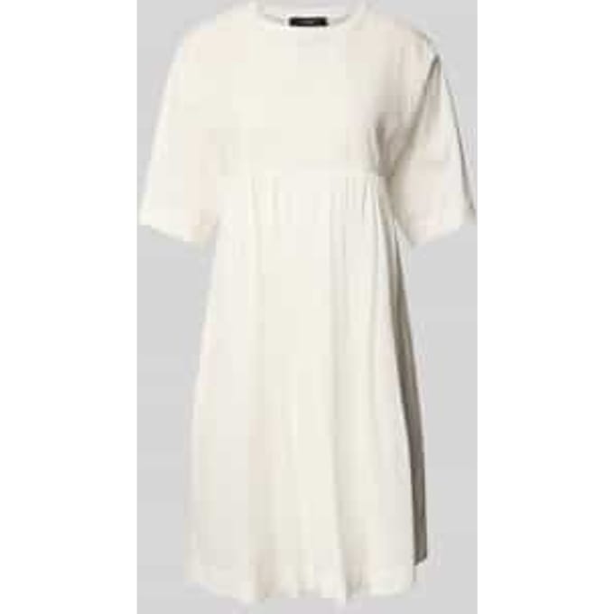 Knielange jurk met broderie anglaise, model 'MORETTO'