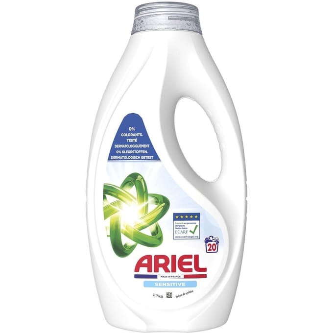Gel de lavage Ariel Sensitive 20 lavages