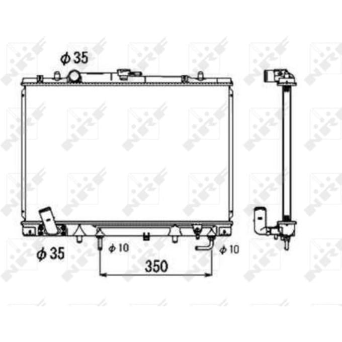 Radiator, motorkoeling NRF 53687