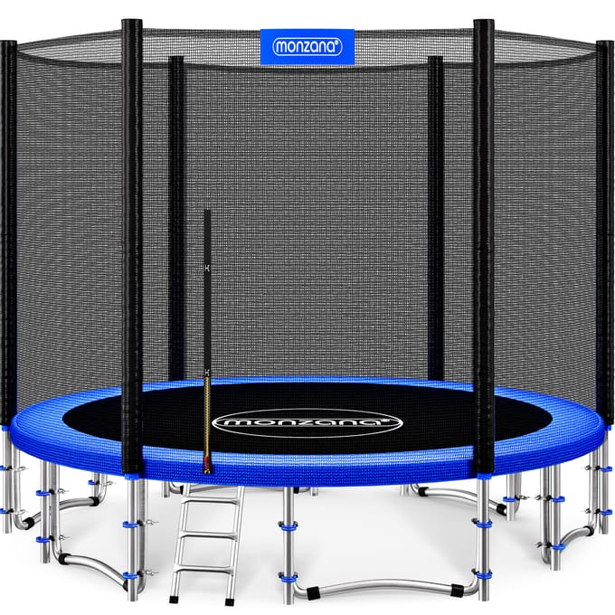 Monzana Trampoline - Veiligheidsnet Ladder - Ø 427cm - Blauw en Zwart
