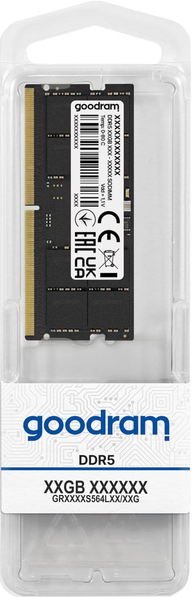 GOODRAM SODIMM DDR5-5600 - 32GB - CL46 - Single Channel (1 pcs) - Zwart