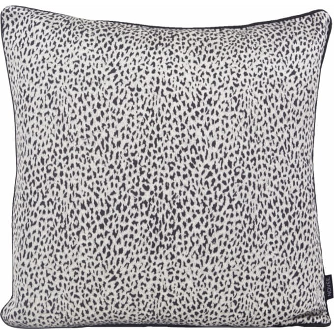 NOVÉE Sierkussen silver leopard | 45 x 45 cm | jacquard/polyester
