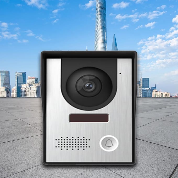 Bekabeld video-intercomsysteem met een 7-inch display Video Deurbel Camera Nachtzicht Mobiel wit