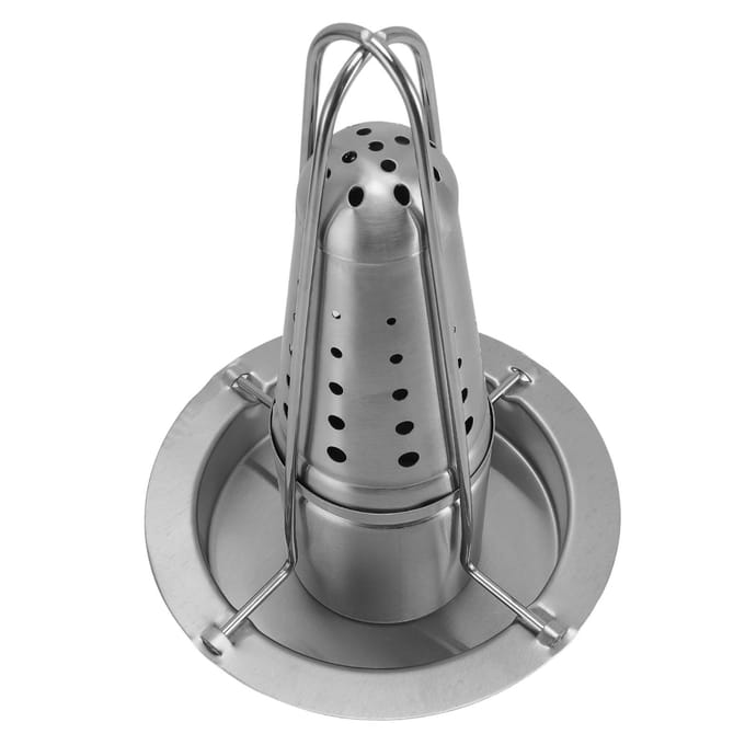 Verticale Kippenbrader RVS Afneembaar Kippenbraadrek Kalkoenbrader Houder voor L(for 6.5-9kg) gray