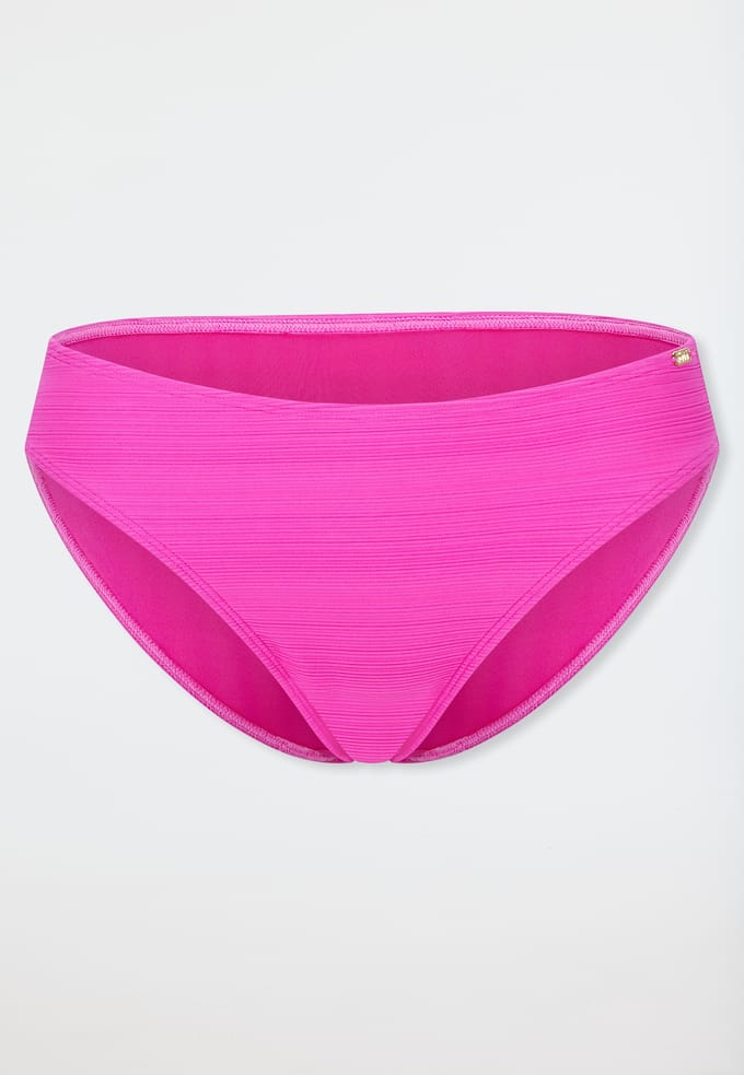 Bikinislip met strepen in fuchsia - aquablauw 40