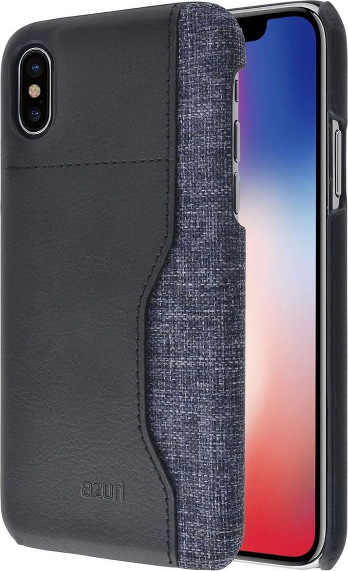 Azuri Apple iPhone X / XS hoesje - Elegant mix backcover - Zwart
