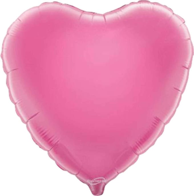 Folie ballon - Hart 45 cm - roze