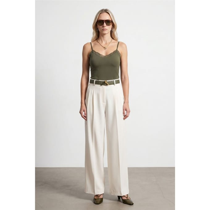 Slim Fit Mouwloze V-Hals Camisole Blouse