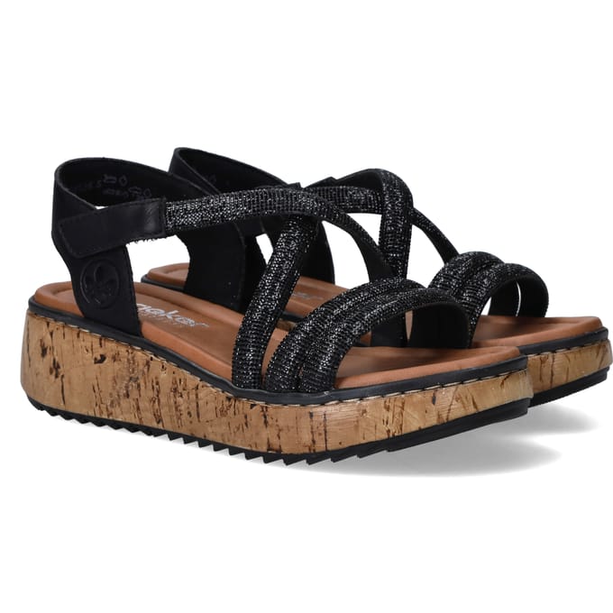 Rieker Sandalen - Dames - Zwart - Maat:40