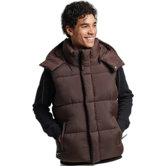 Superdry - Korte gewatteerde Touchline bodywarmer - Heren - Gilets