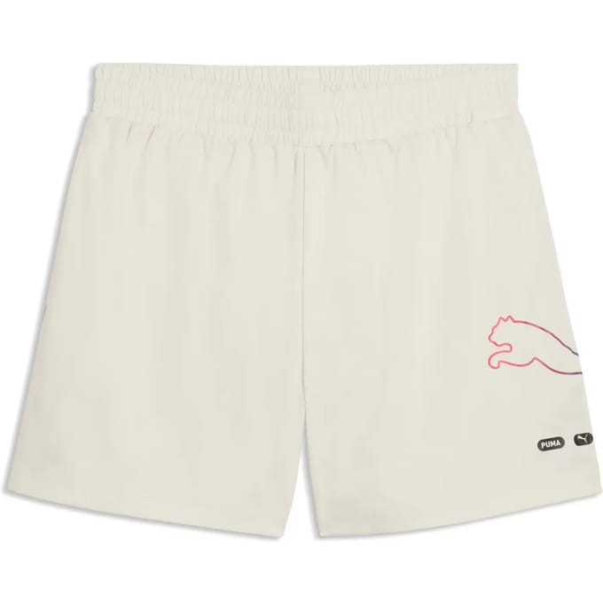Puma Ess Logo Lab Logo 5´´ Korte Sportbroek Beige M Man