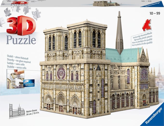 Ravensburger Notre Dame Parijs - 3D puzzel gebouw - 324 stukjes