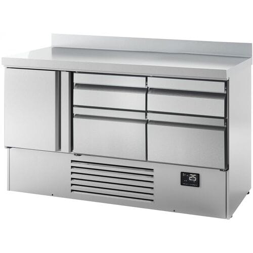 GGM Gastro Kühltisch Premium PLUS - 1460x700mm - mit 1 Tür - 4 Schubladen - mit Aufkantung