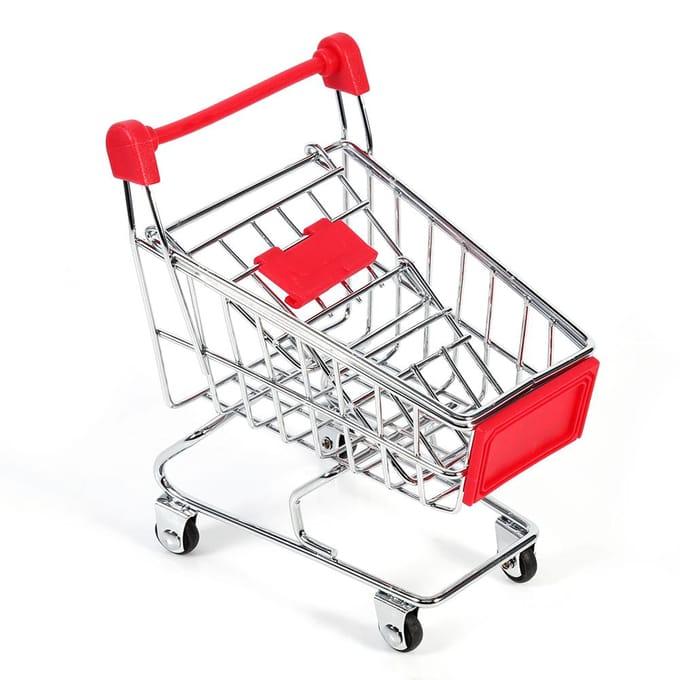 Papegaaispeelgoed Parkietje Parkietje Kaketoe Intelligentie Groeigereedschap Supermarkt Winkelwagentje Rood rood