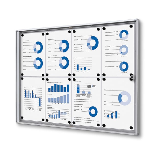 Vergrendelbaar notitiebord indoor economy 8x a4