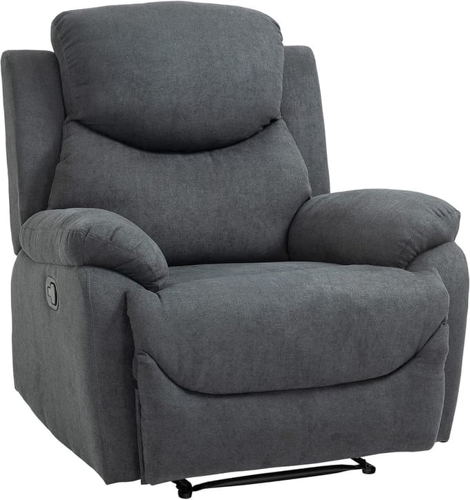 Verstelbare Relaxfauteuil met Linnenlook en Hoge Belasting tot 150 kg