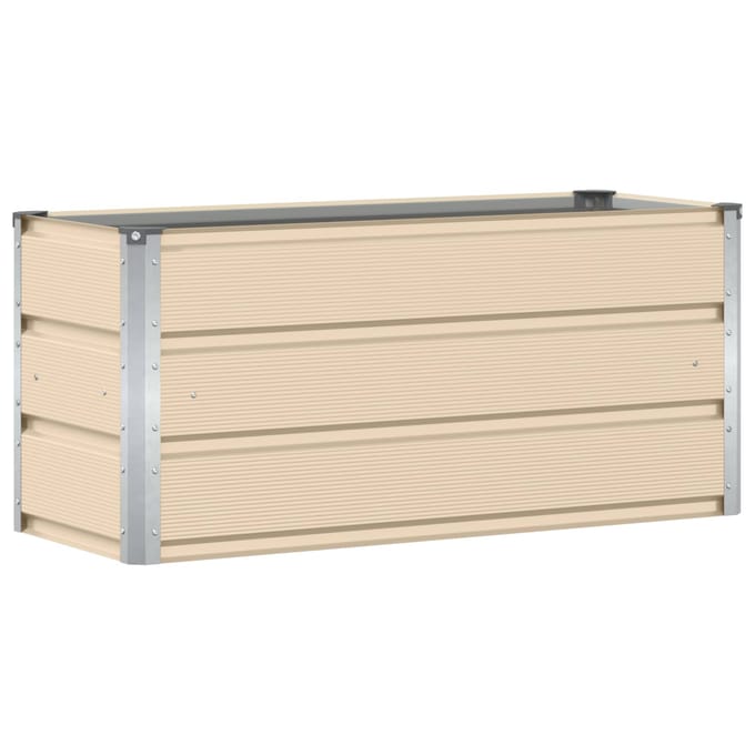 vidaXL - Plantenbak - Ivoor - 100 - x - 40 - x - 45 - cm - Staal