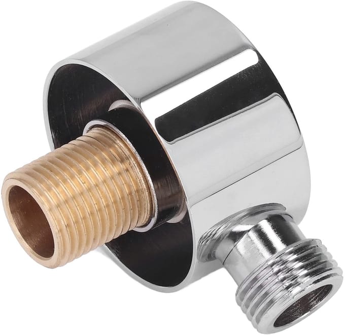 Dailygoods - Douchekop Connector - Douche Adapter - Messing constructie - Wandmontage - G1/2 Buitendraad - Geschikt voor handdouche - Verchroomd