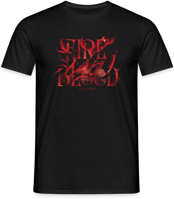 Game Of Thrones Huis Targaryen Fire & Blood T-Shirt Heren