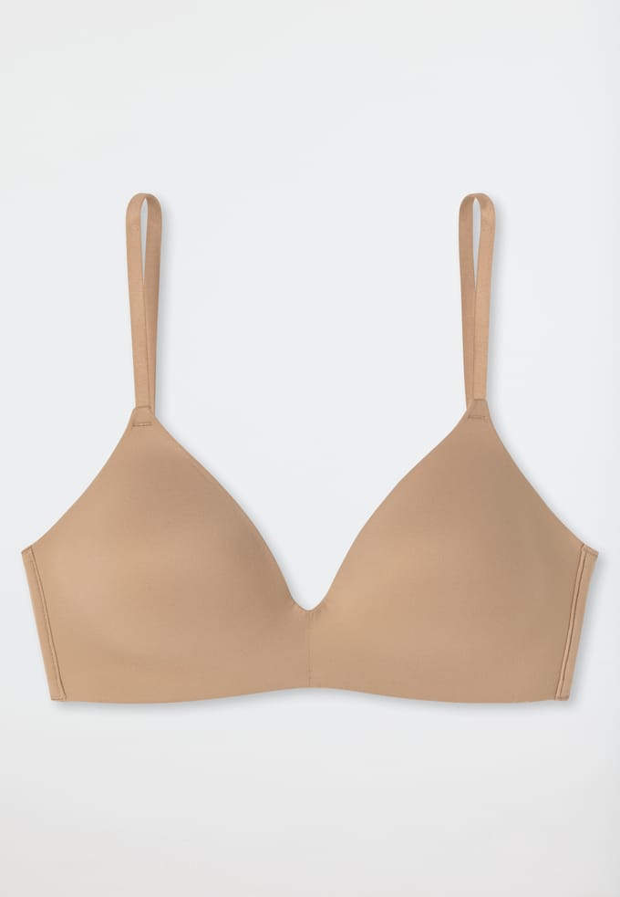 Schiesser Invisible Soft BH - zonder beugels- voorgevormde cup - Dames - Beha maple beige