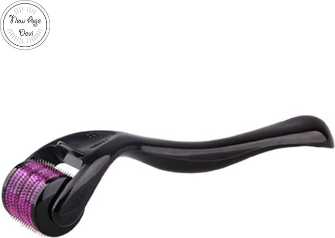 Huid roller - 540 naalden - Micro neelding - Titanium - Zwart/Paars - 0.5mm