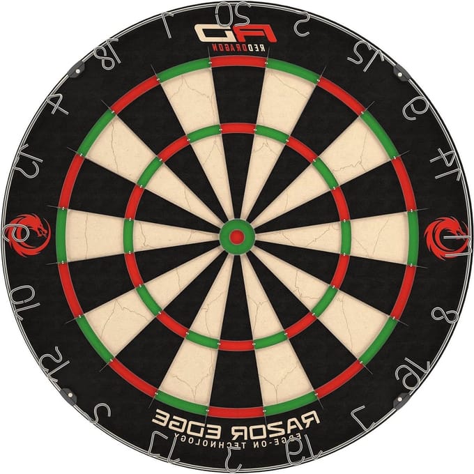 RazorEdge Tournament Approved Professional Standard Premium Bristle Dartboard - Red Dragon Dartbord