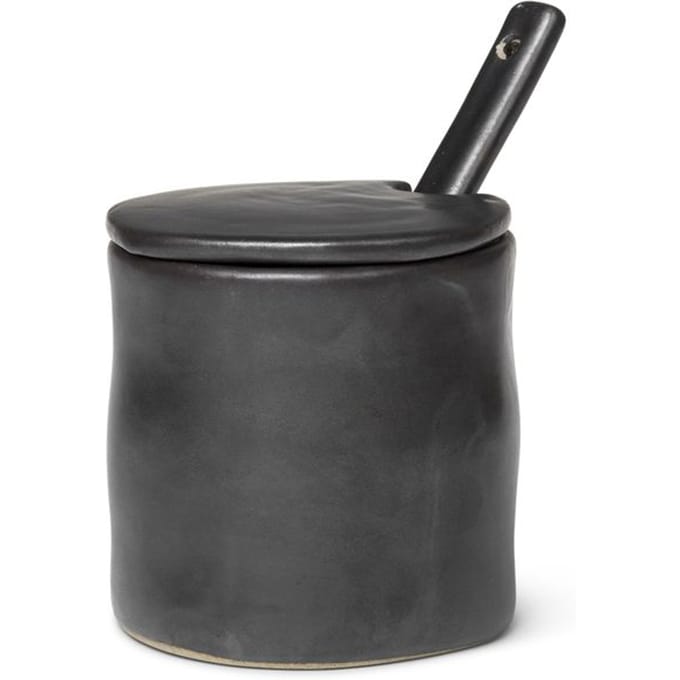 Ferm Living Flow Pot met lepel - zwart