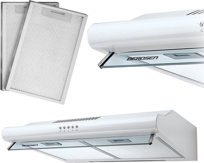 Onderbouw afzuigkap – absorber 60 cm Berdsen BE-10-A wit