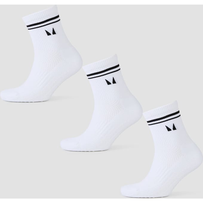 MP pilatessokken (verpakking met drie stuks) - Wit - UK 2-5