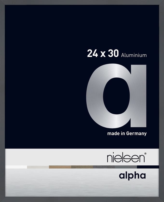 Nielsen Alpha Aluminium Fotolijst Glossy Dark Grey 24x30cm