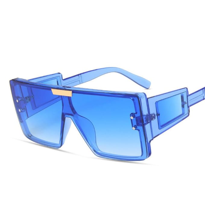Oversized Shades Dames Heren Zonnebril Zwart Mode Vierkante Bril Groot Frame Retro Bril Vrouw