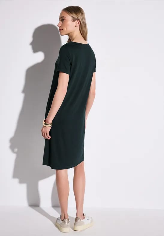 Effen jersey jurk