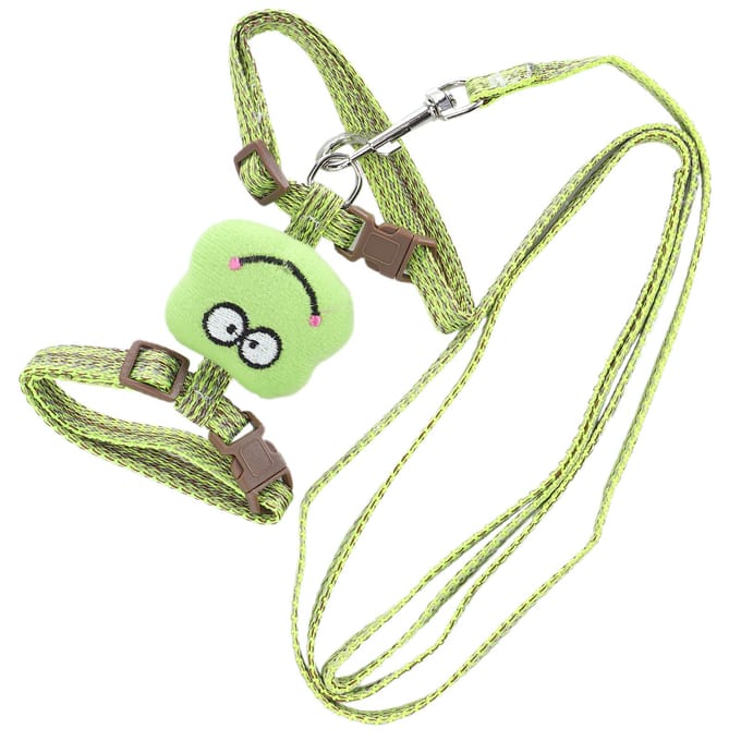 Harnais anti-perte pour chat, avec laisse, sangle de harnais anti-évasion réglable pour animaux de compagnie, pour la marche(vert ) vert