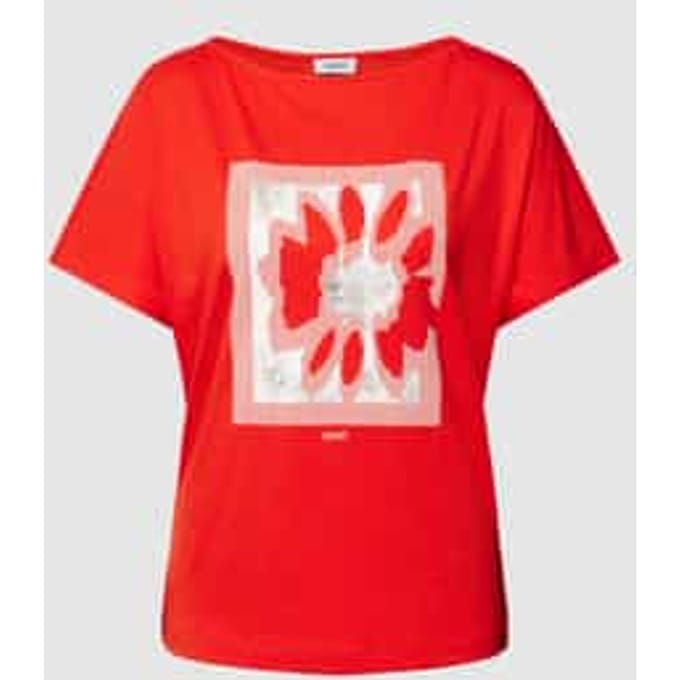 T-shirt met motief- en labelprint