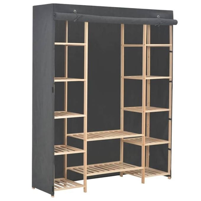 Maison Exclusive - Grijze Kledingkast 135 x 40 x 170 cm Stof grijs