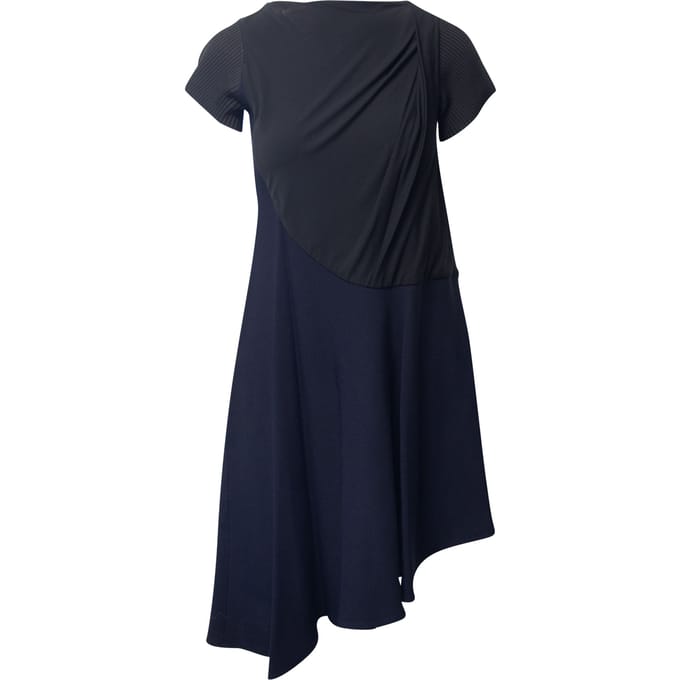 Balenciaga Vintage gebreide jurk in marineblauwe rayon