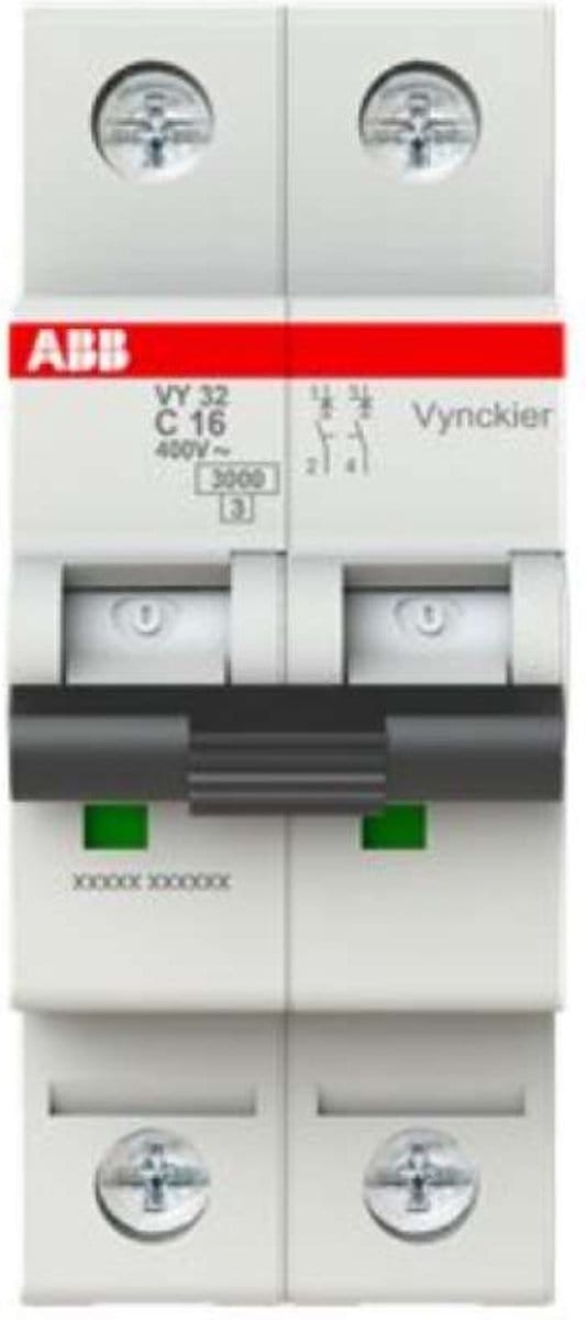 Vynckier automaat 2 polig 16A - 3kA/C