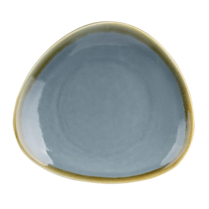 Olympia Kiln Driehoekige Borden Blauw 28cm (4 Stuks)