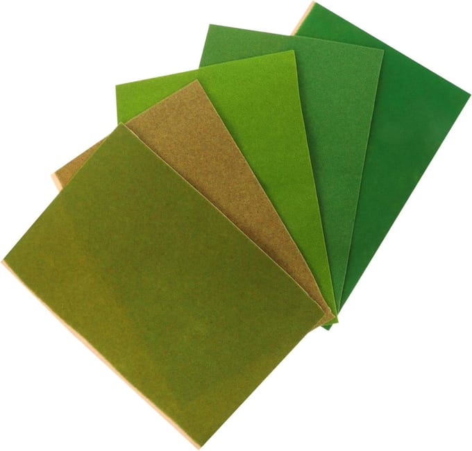 Kunstgras Matten - Decoratie Gras - Landschap Ontwerpen - Realistisch Nylon - 5 Stuks - Groen