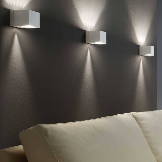 Milan Iluminación Wandlamp Dau in kubusvorm, up-down, wit