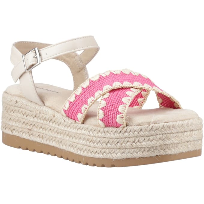 Hush Puppies Jemma Espadrille Polyurethaan Dames Fuchsia Sandalen