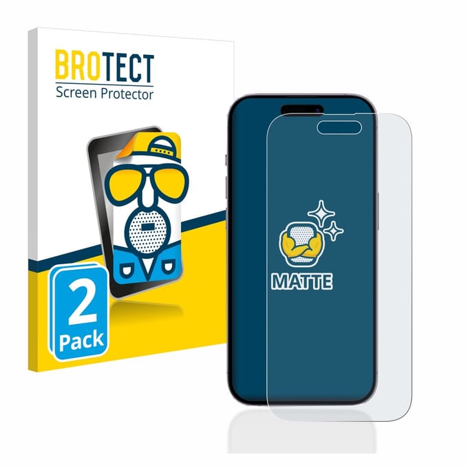 BROTECT - Screenprotector voor Apple iPhone 14 Pro - Folie Beschermfolie matte 2 Stuks