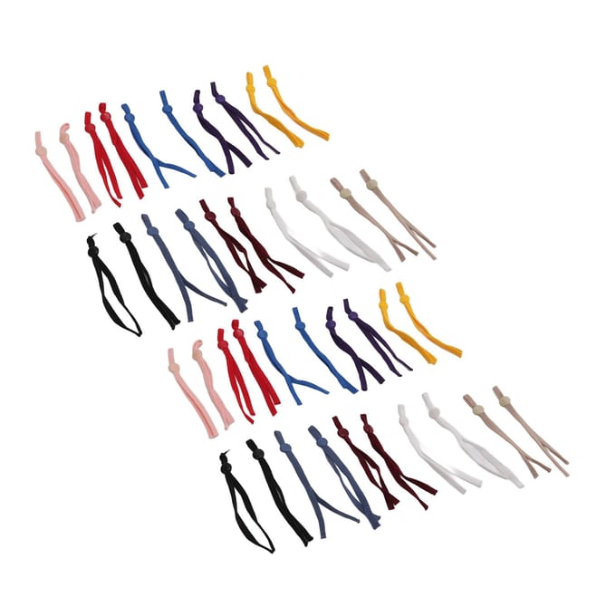 40 PCS Élastiques de Masque Tresse Haute Densité Production DIY Cordon Élastique pour Masque avec Boucle Réglable pour Lanière de Masque DIY blue